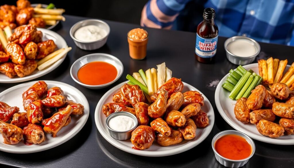 Buffalo Wild Wings sauce pairings with different wing types and sides on the Buffalo Wild Wings Scoville Chart